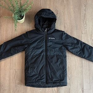 COLUMBIA BOYS BLACK AND GRAY WINTER COAT SIZE MEDIUM 10/12
